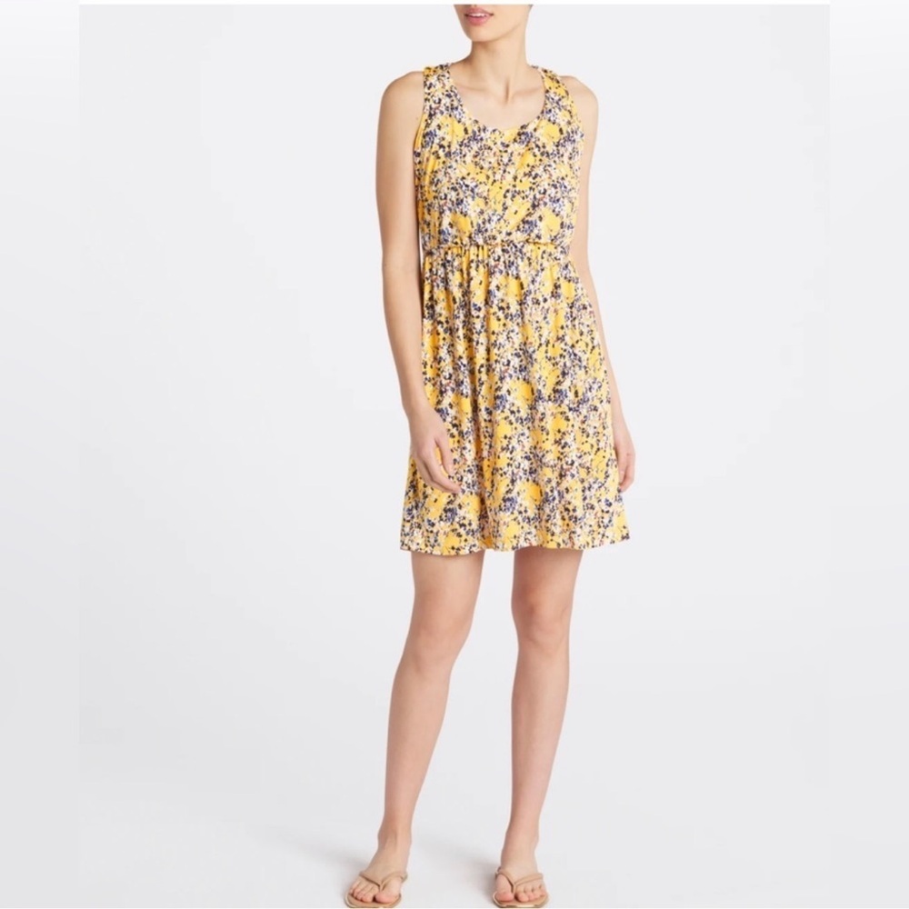 Kaileigh Yellow Smocked Ruffled Sundress